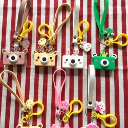 兒童相機造型鑰匙圈 可愛動物造型鑰匙圈 超萌鑰匙扣 小吊飾