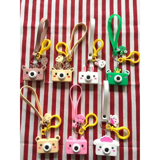 兒童相機造型鑰匙圈 可愛動物造型鑰匙圈 超萌鑰匙扣 小吊飾