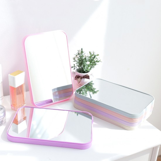 摺疊大號方形公主鏡 方便攜帶化妝鏡 單面摺疊化妝鏡 梳妝鏡 鏡子