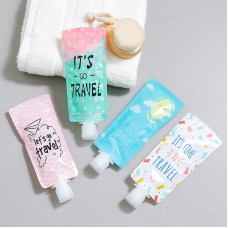 旅行摺疊乳液分裝袋 方便收納不占空間 洗面乳沐浴乳折疊收納袋 分裝瓶