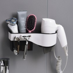 掛式多功能收納架 吹風機架 廁所多功能置物架 壁掛式無痕收納架