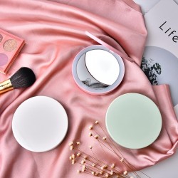 可折疊雙面LED燈化妝鏡 補光燈隨身化妝鏡 方便攜帶隨身鏡 鏡子