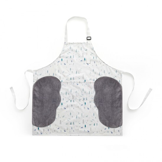 創意防水可擦手圍裙 廚房必備防水防油圍裙 時尚可擦手圍裙