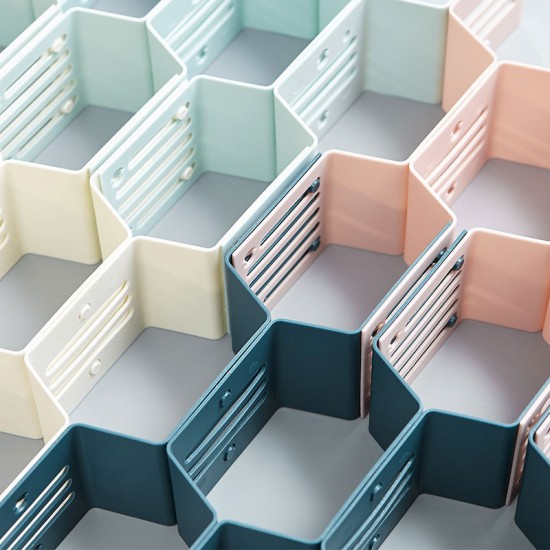 蜂巢式組合收納隔板 創意衣櫃內衣內褲分隔板 整理收納盒