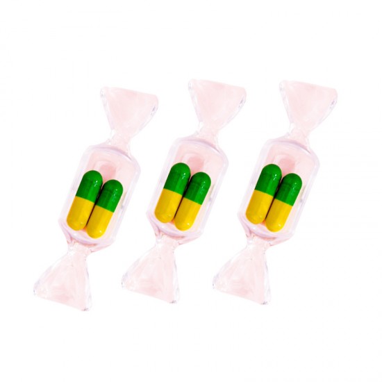 可愛糖果造型透明收納盒 迷你耳環首飾收納盒 小巧方便攜帶飾品盒