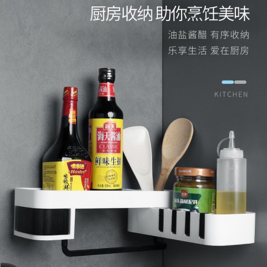 壁掛式鏤空旋轉置物架 創意無痕三角置物架 多功能收納架