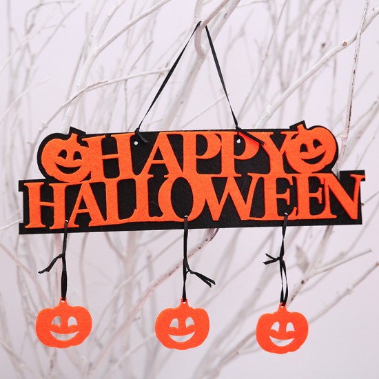萬聖節南瓜門牌吊飾 派對必備門牌裝飾道具 創意門牌掛飾
