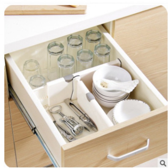 伸縮式抽屜隔板 創意自由組合分層隔板 衣櫃櫥櫃抽屜收納隔板