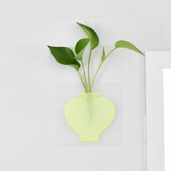 壁掛式矽膠花瓶 居家裝飾小花瓶牆貼 創意矽膠花瓶貼