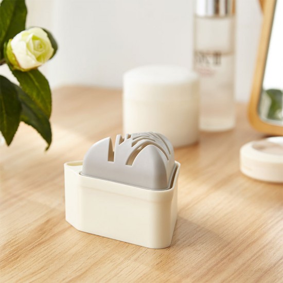 美妝蛋粉撲收納盒 透氣粉撲彩妝蛋收納架 旅行必備粉撲收納盒