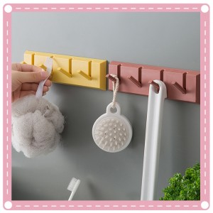 門後4連衣帽掛勾 浴室廚房必備置物掛鉤 壁掛式強力掛鈎 收納架