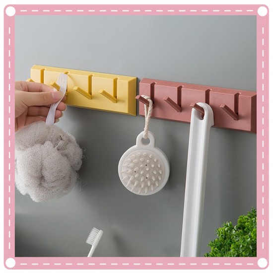 門後4連衣帽掛勾 浴室廚房必備置物掛鉤 壁掛式強力掛鈎 收納架