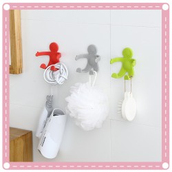 小人造型可彎曲掛勾 壁掛牆面充電架 任意彎曲收納架 衣帽掛鈎 插頭掛鉤