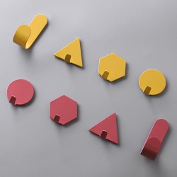 創意幾何造型小掛鈎 北歐鐵工藝造型掛勾 居家裝飾牆壁掛鉤