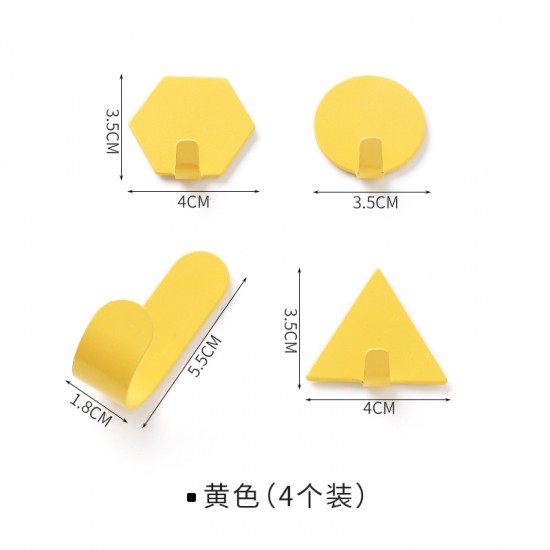 創意幾何造型小掛鈎 北歐鐵工藝造型掛勾 居家裝飾牆壁掛鉤