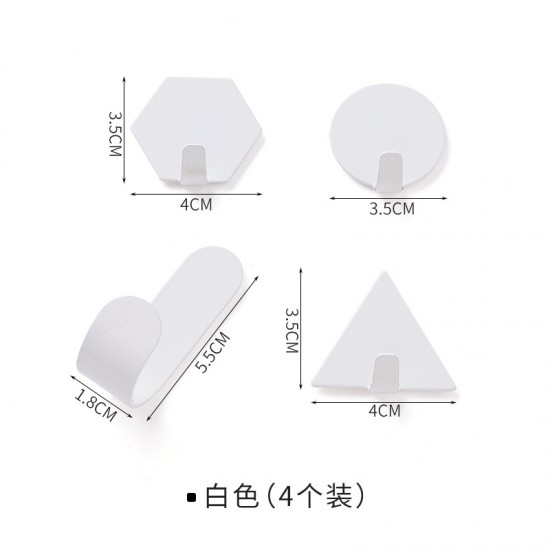 創意幾何造型小掛鈎 北歐鐵工藝造型掛勾 居家裝飾牆壁掛鉤