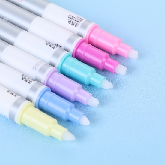 可擦式雙頭螢光筆組 標記重點必備多色螢光筆 6色螢光記號筆 6支入