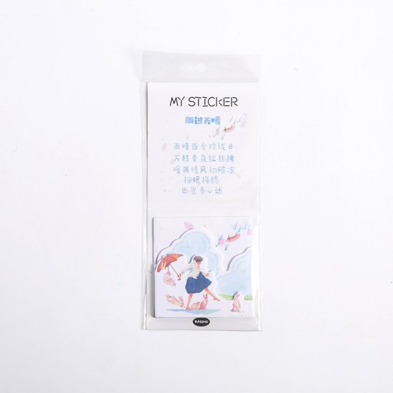 原創分層組合式便利貼 創意可愛造型N次貼 花朵少年系列便利貼