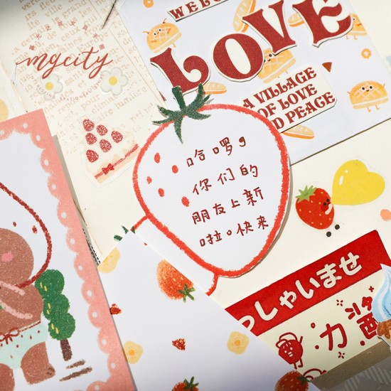 可愛圖案方形便條紙 創意手帳留言便條紙 可愛留言記事便條紙