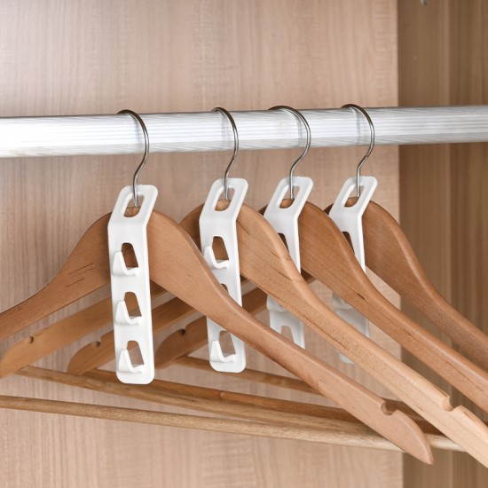 衣架連接掛勾 創意超省空間衣架掛鈎 自由組合衣架掛鉤 4入裝