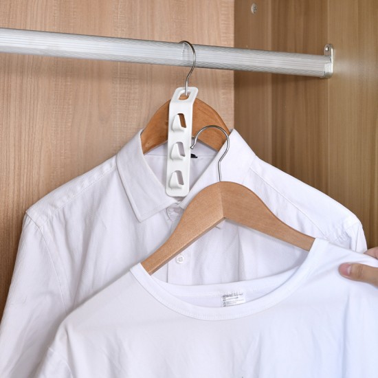 衣架連接掛勾 創意超省空間衣架掛鈎 自由組合衣架掛鉤 4入裝