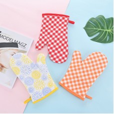 微波爐隔熱手套 繽紛棉麻烘焙手套 烘焙燒烤防燙手套 單入