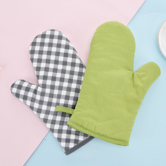 微波爐隔熱手套 繽紛棉麻烘焙手套 烘焙燒烤防燙手套 單入