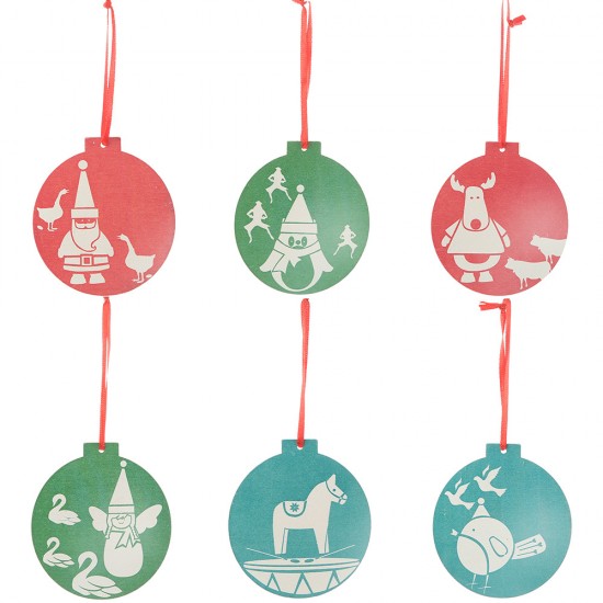 DIY木質聖誕樹吊飾 創意著色木板 聖誕裝飾必備用品 聖誕圓形吊飾 2個裝