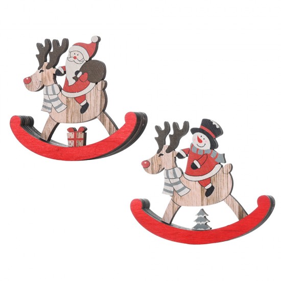 木質麋鹿不倒翁裝飾用品 聖誕節必備木質裝飾 聖誕老人雪人麋鹿裝飾