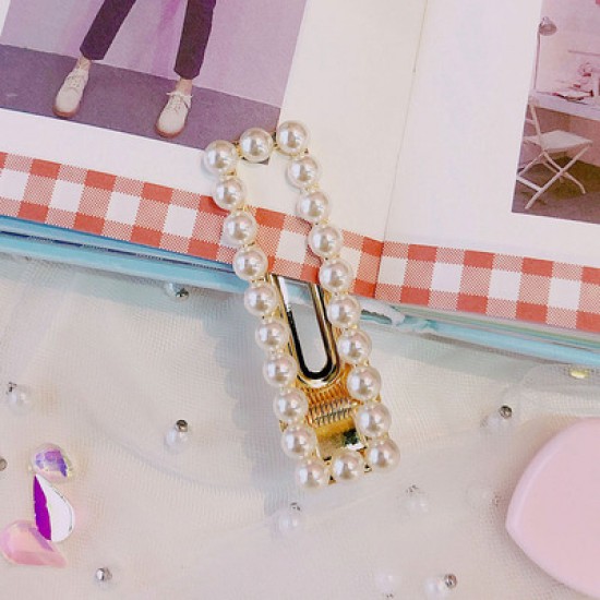 簡約珍珠造型髮夾 時尚珍珠BB夾 造型髮夾 珍珠瀏海夾 夾子 一字夾