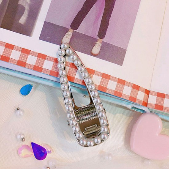 簡約珍珠造型髮夾 時尚珍珠BB夾 造型髮夾 珍珠瀏海夾 夾子 一字夾