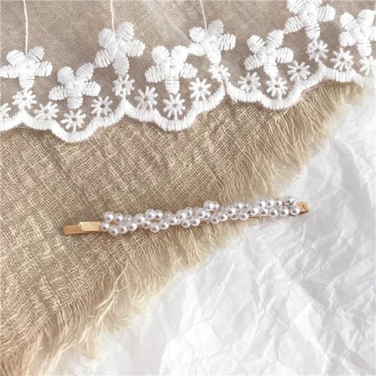 簡約珍珠造型髮夾 時尚珍珠BB夾 造型髮夾 珍珠瀏海夾 夾子 一字夾