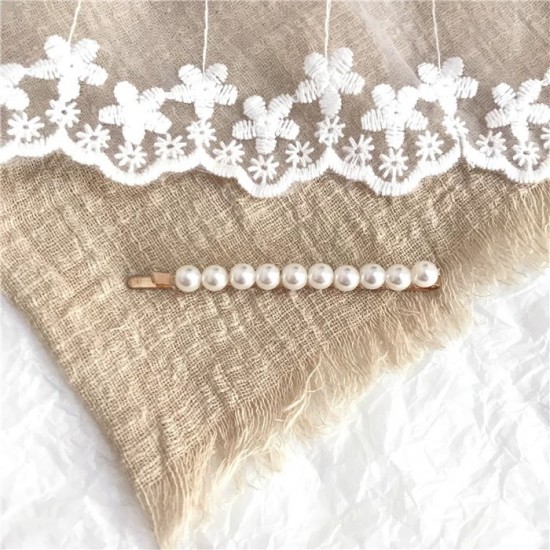 簡約珍珠造型髮夾 時尚珍珠BB夾 造型髮夾 珍珠瀏海夾 夾子 一字夾