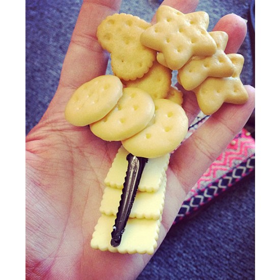 創意餅乾造型瀏海夾 仿真餅乾髮夾 多款造型餅乾髮夾