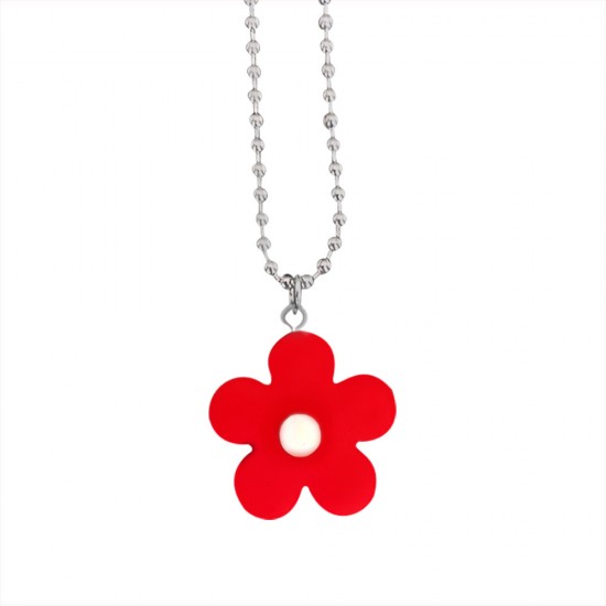 小花朵造型項鍊 可愛花朵鎖骨項鍊 糖果色小花項鍊