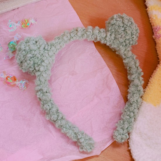 毛絨百搭造型髮箍 簡約造型洗臉髮箍 可愛熊耳朵造型髮箍