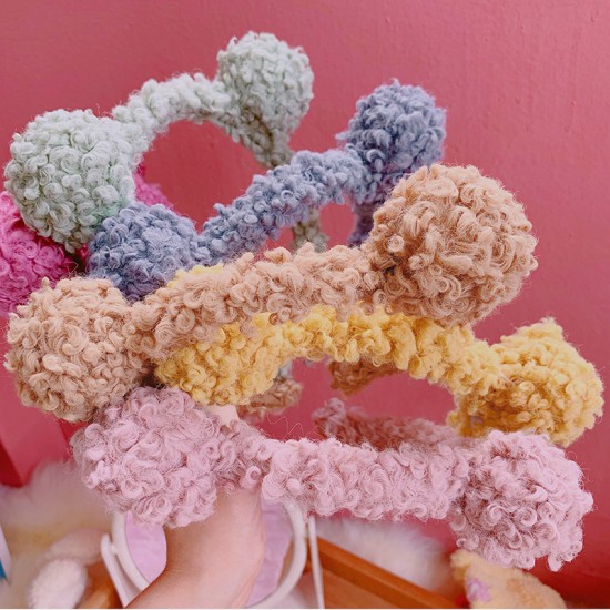 毛絨百搭造型髮箍 簡約造型洗臉髮箍 可愛熊耳朵造型髮箍