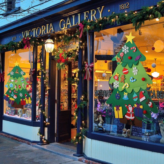 DIY無紡布聖誕樹 任意黏貼創意聖誕樹 聖誕節必備裝飾 櫥窗裝飾