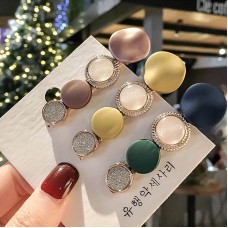 優雅簡約瀏海夾 小清新鈕扣髮夾 創意少女髮飾 瀏海夾 夾子