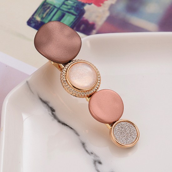 優雅簡約瀏海夾 小清新鈕扣髮夾 創意少女髮飾 瀏海夾 夾子