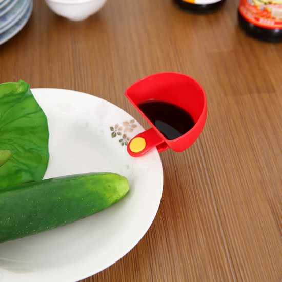 多用途夾式調味碟子 廚房多用途可夾碗盤小碟子 塑膠醬醋碟