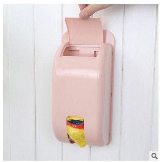 壁掛抽取垃圾袋收納盒 創意塑膠袋整理收納 廚房垃圾袋收納神器