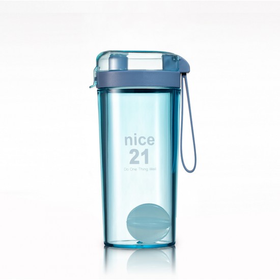 加厚透明搖搖杯 手提攪拌搖搖杯 運動塑膠攪拌杯 創意隨手杯