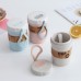 環保雙層隨手杯 簡約小麥湯杯 創意早餐防燙塑膠隨手杯 密封湯碗