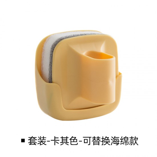 壁掛式海綿洗鍋刷 創意手柄海綿清潔刷 廚房必備洗鍋刷 刷子