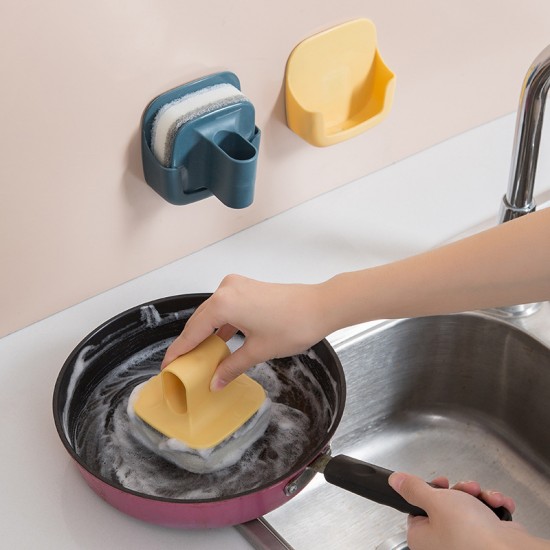 壁掛式海綿洗鍋刷 創意手柄海綿清潔刷 廚房必備洗鍋刷 刷子