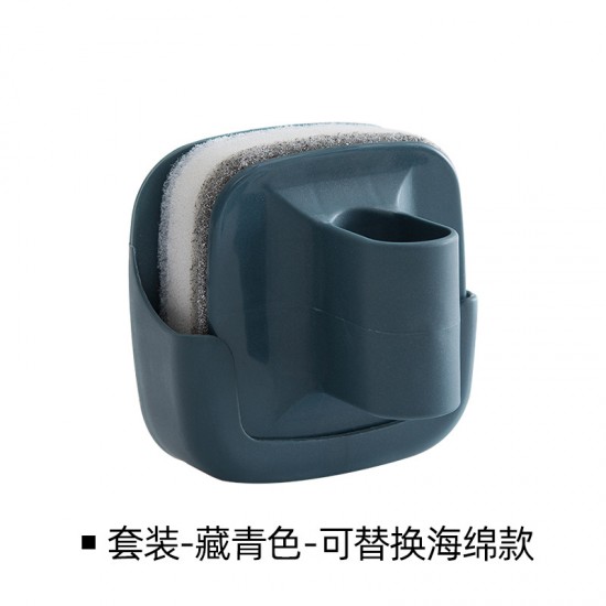 壁掛式海綿洗鍋刷 創意手柄海綿清潔刷 廚房必備洗鍋刷 刷子