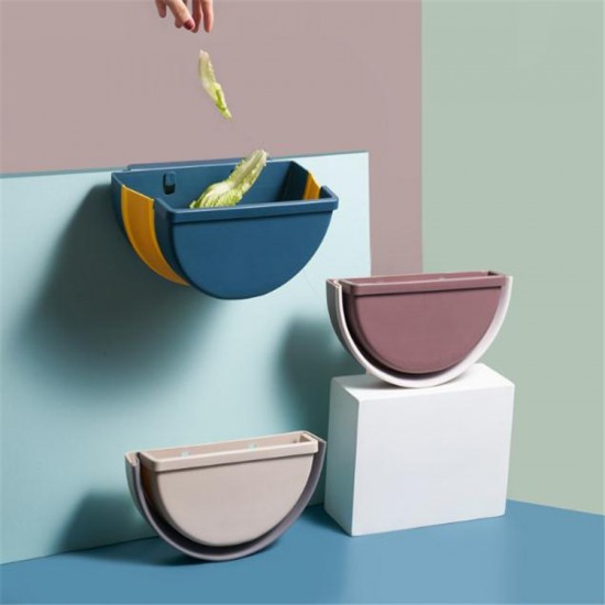 伸縮壁掛式垃圾桶 廚房垃圾桶 果皮雜物收納筒 可伸縮垃圾桶