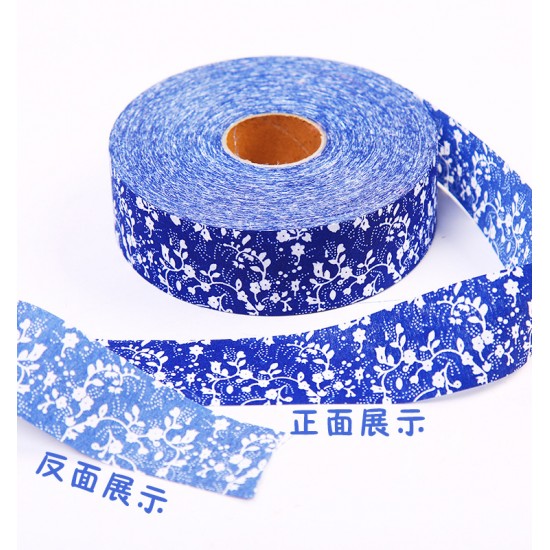 青花瓷裝飾布條 DIY手工材料裝飾 中國風布邊裝飾 100米布料裝飾