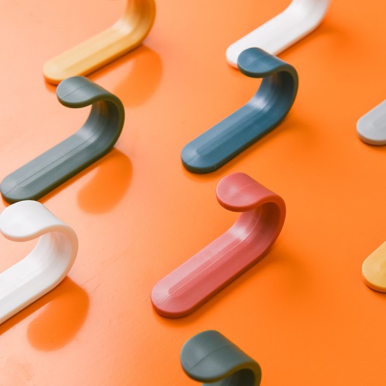 北歐風J形掛勾 廚房必備裝飾掛勾 創意門後衣帽掛鉤 北歐色小掛鈎